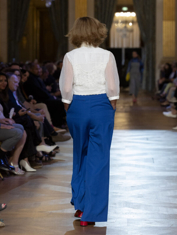 Pantalon fluide bleu indigo – Image 2